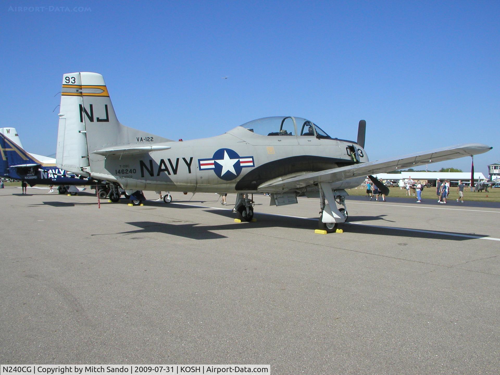 N240CG, North American T-28C Trojan C/N 252-3 (146240), EAA AirVenture 2009.