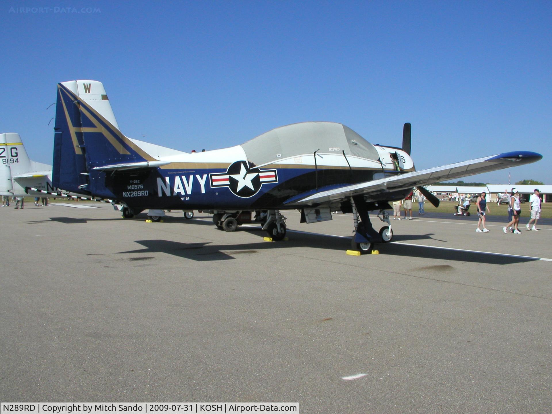 N289RD, 1956 North American T-28C Trojan C/N 226-153, EAA AirVenture 2009.