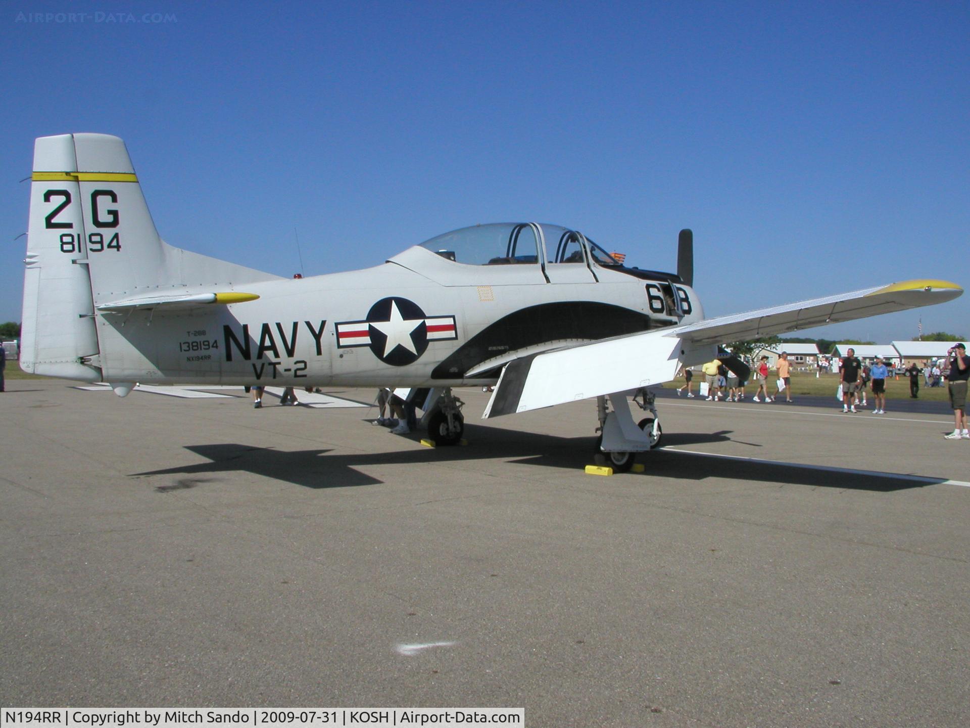 N194RR, North American T-28B Trojan C/N 200-265 (138194), EAA AirVenture 2009.