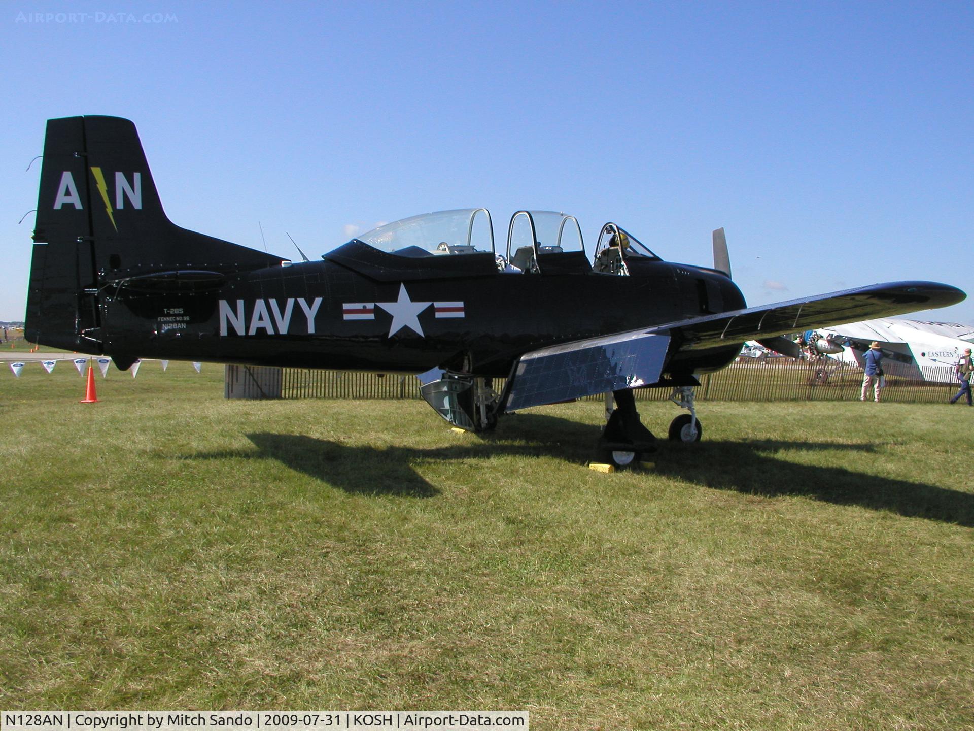 N128AN, 1951 North American T-28S Fennec C/N 96, EAA AirVenture 2009.