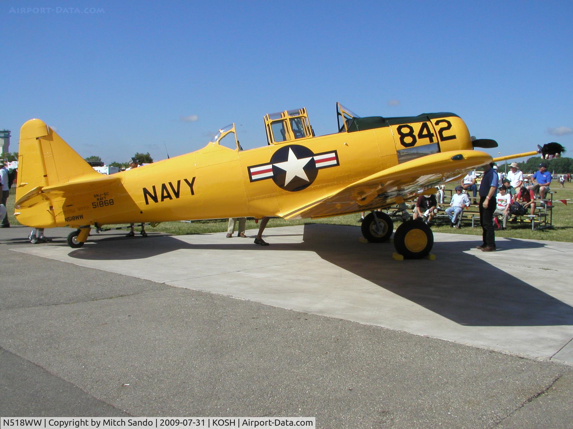 N518WW, North American SNJ-5C Texan Texan C/N 88-14866, EAA AirVenture 2009.