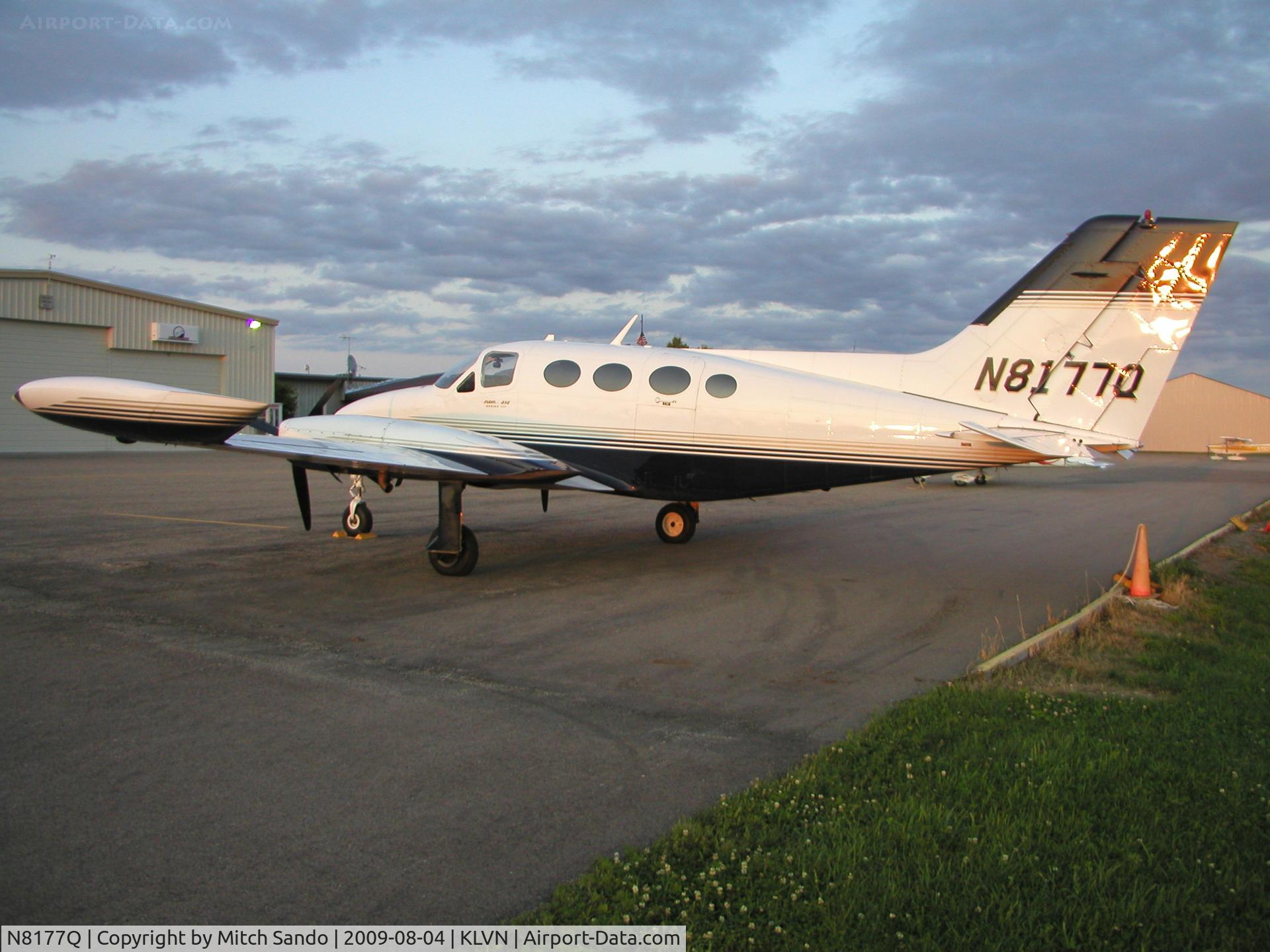 N8177Q, 1970 Cessna 414 Chancellor C/N 414-0077, Parked on the ramp at Airlake.