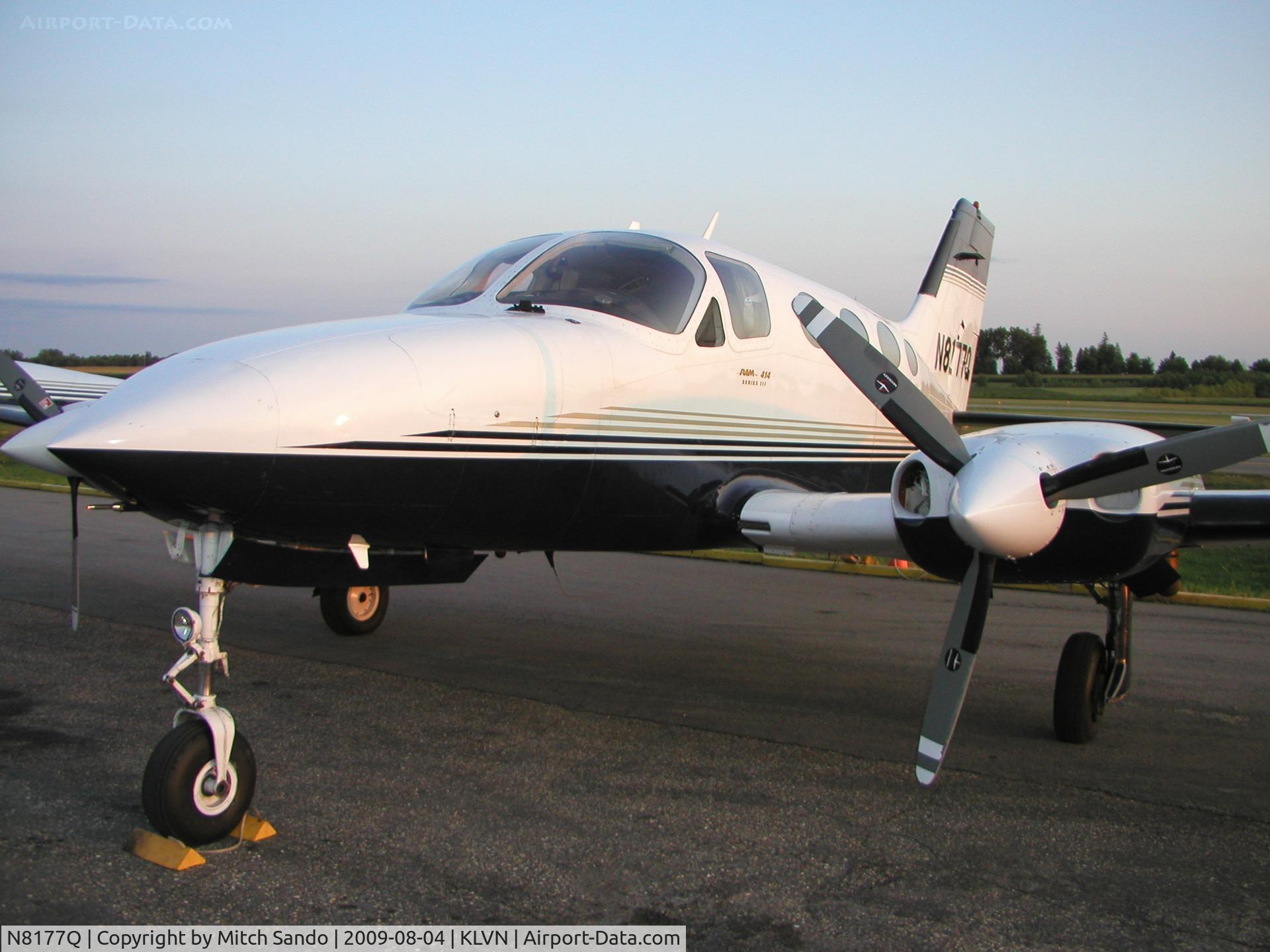 N8177Q, 1970 Cessna 414 Chancellor C/N 414-0077, Parked on the ramp at Airlake.