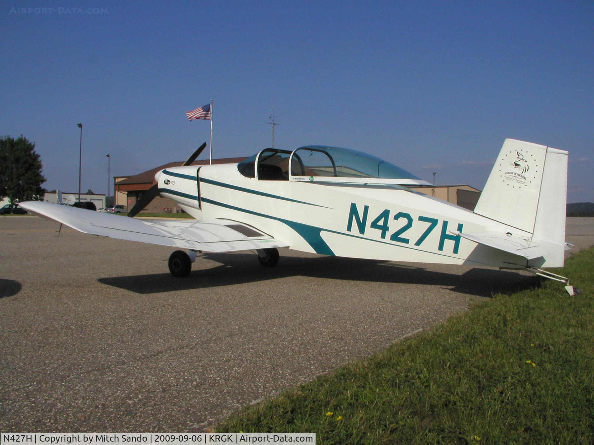N427H, 1971 Thorp T-18 Tiger C/N 427, Parked on the ramp at Red Wing.