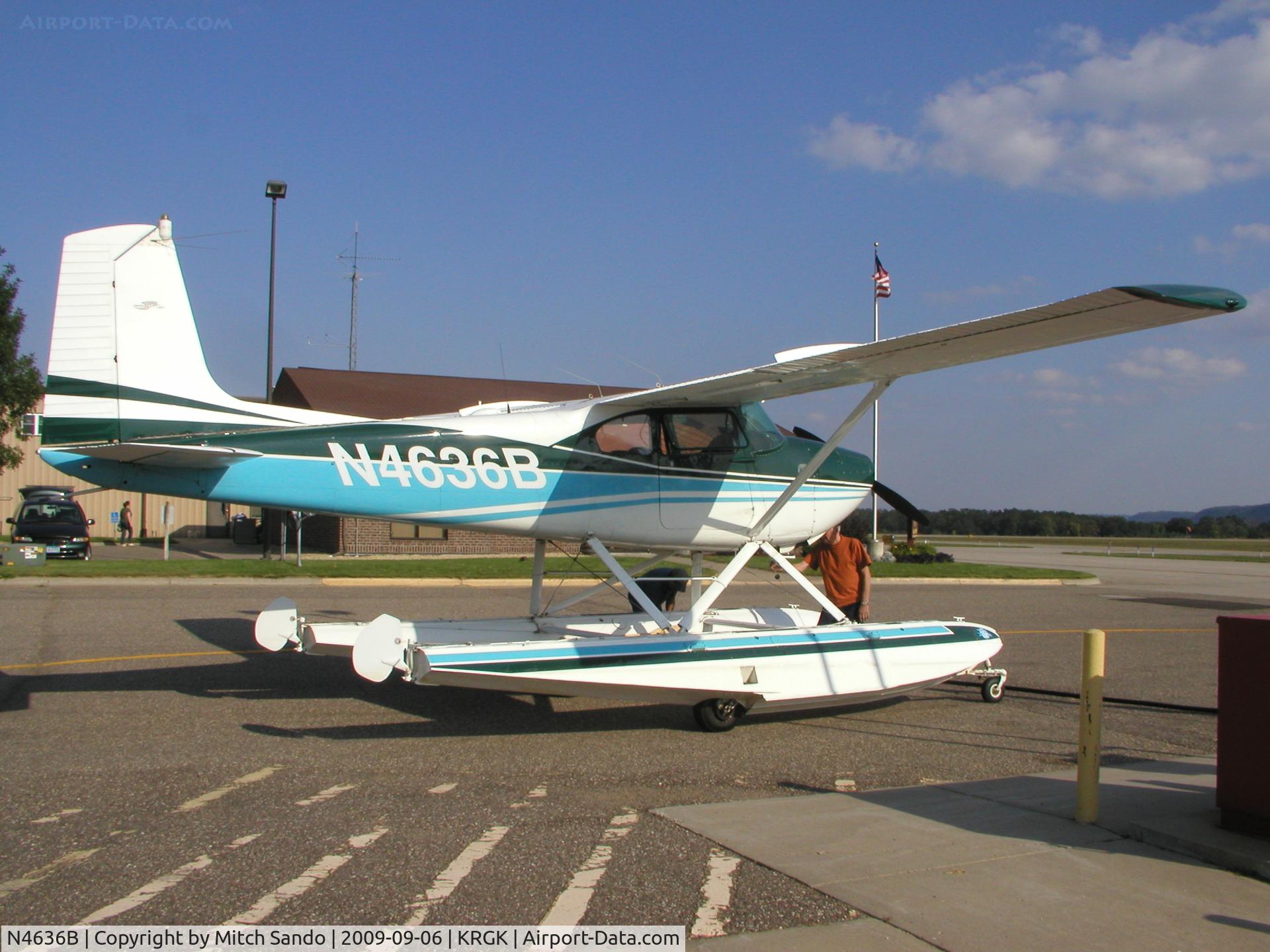 N4636B, 1955 Cessna 180 C/N 31534, Parked at the fuel pumps.
