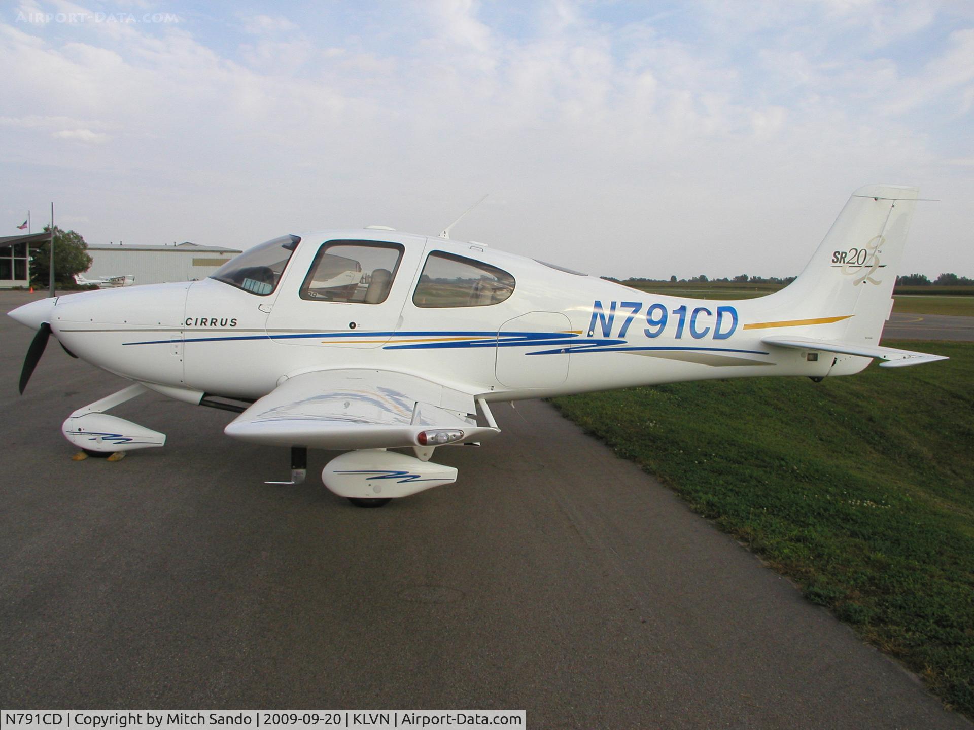 N791CD, Cirrus SR20 C/N 1424, Parked on the ramp at Airlake.