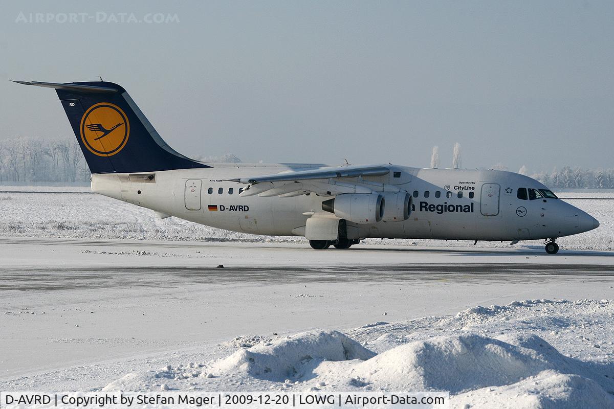 D-AVRD, 1995 British Aerospace Avro 146-RJ85 C/N E.2257, Winterwonderland