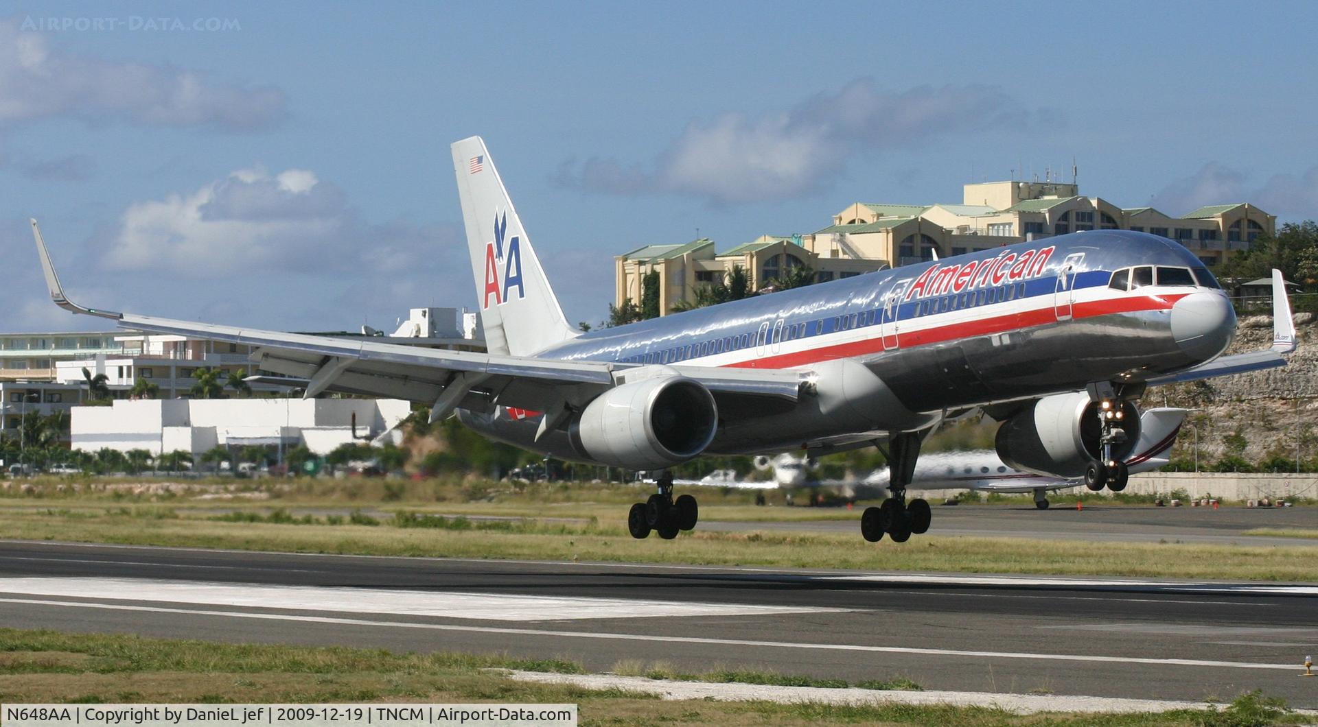 N648AA, 1991 Boeing 757-223 C/N 24606, American airlines N648AA landing at TNCM