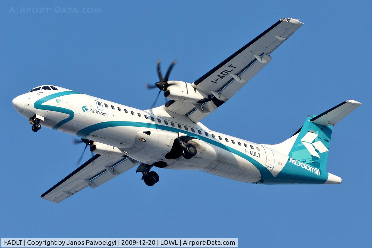 I-ADLT, 2000 ATR 72-212A C/N 638, Air Dolomiti ATR ATR-72-500 approach on RWY27 in LOWL/LNZ