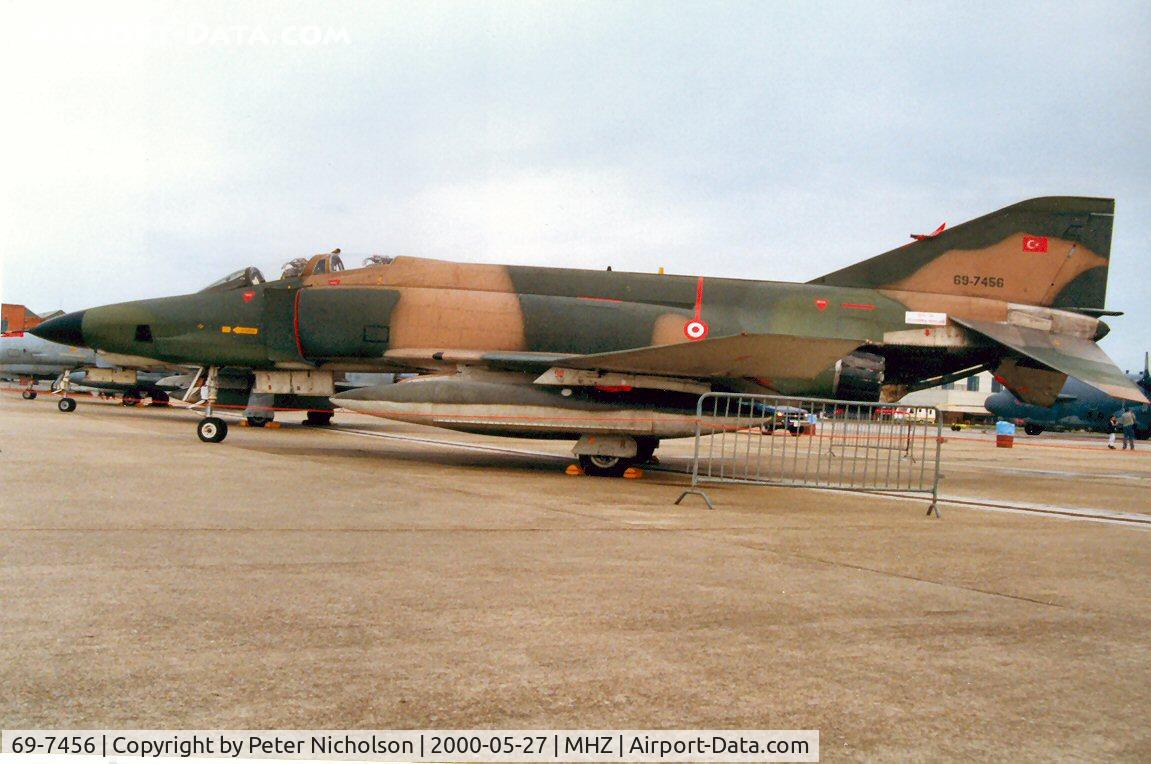 69-7456, 1969 McDonnell Douglas RF-4E Phantom II C/N 3953, RF-4E Phantom of 113 Filo Turkish Air Force in the static park at the Mildenhall Air Fete of 2000.