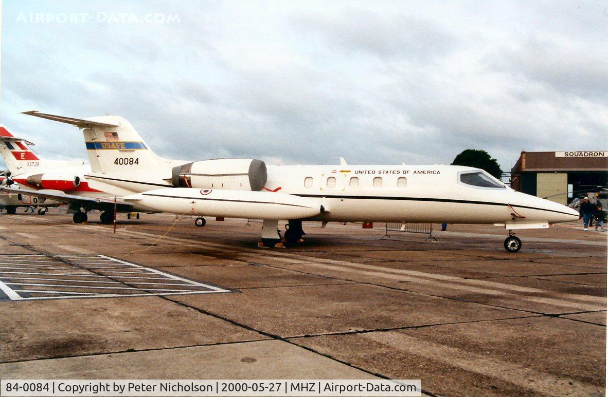 84-0084, 1984 Gates Learjet C-21A C/N 35A-530, C-21A of 76th Airlift Squadron/86th Airlift Wing based at Ramstein on display at the Mildenhall Air Fete of 2000.