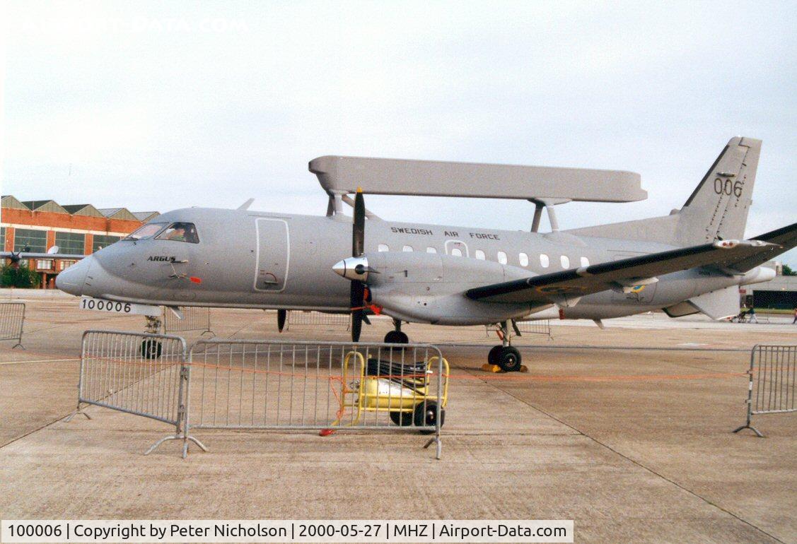 100006, 1998 Saab S100B Argus (340AEW) C/N 340-431, Argus S100B of F16 Wing in the static park of the Mildenhall Air Fete of 2000.