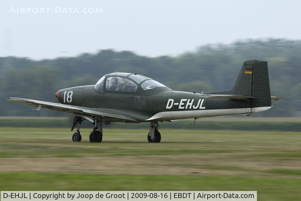 D-EHJL, Focke-Wulf FWP-149D C/N 45, take off from Diest after a visit to the old-timer fly-in.