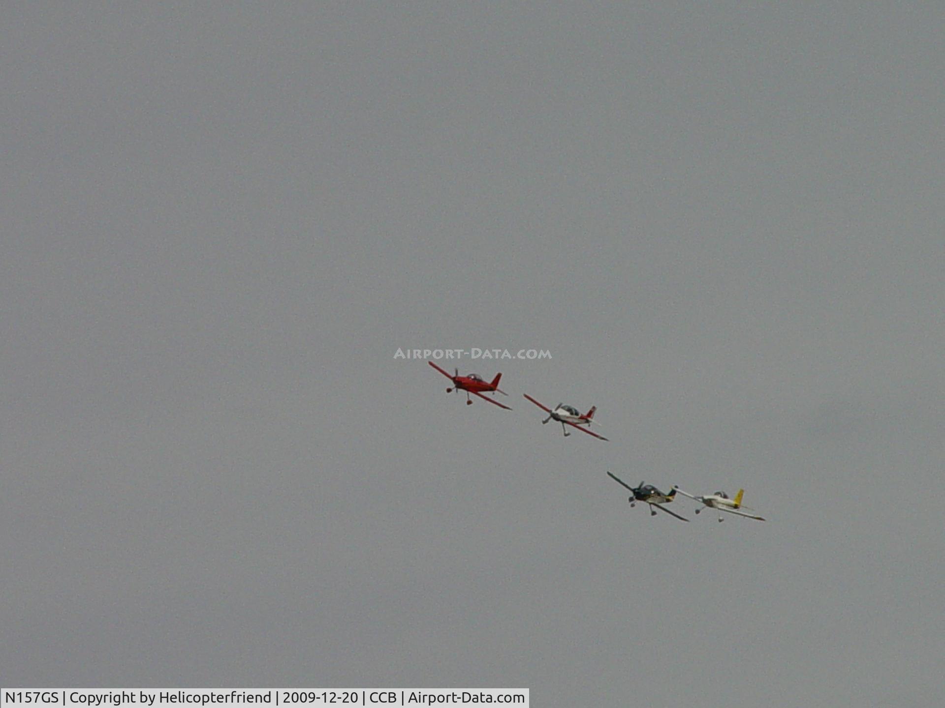 N157GS, 1997 Vans RV-6 C/N 20480, Turning final for Diamond Formation Flyover practice with N628PV, N61ED, N808DK