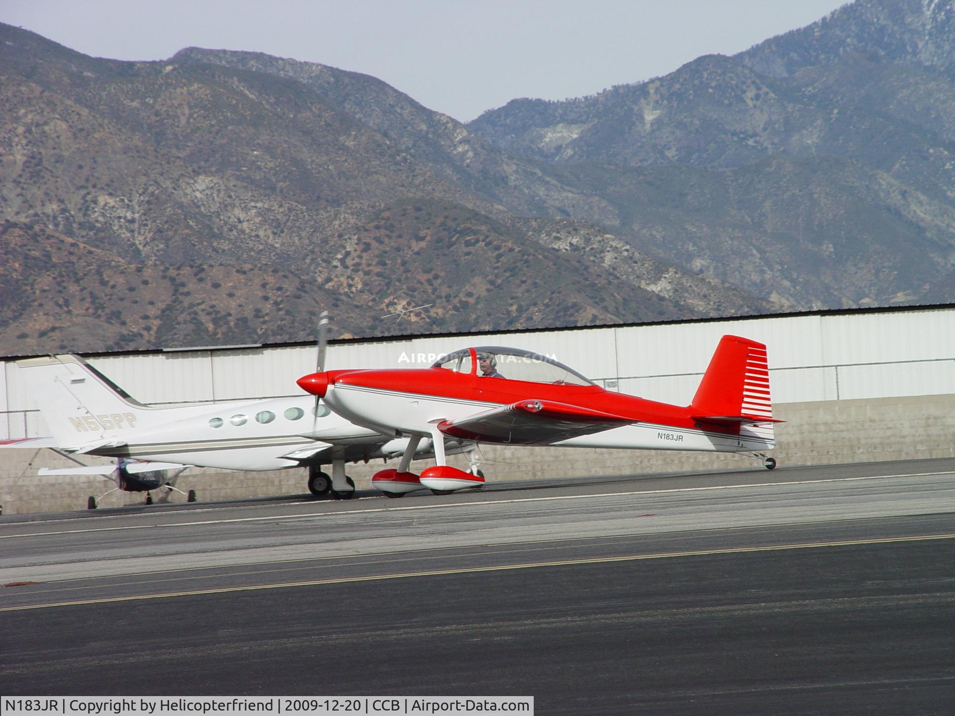 N183JR, Vans RV-8 C/N 80110, Westbound, rear wheel up, and headed out on runway 24