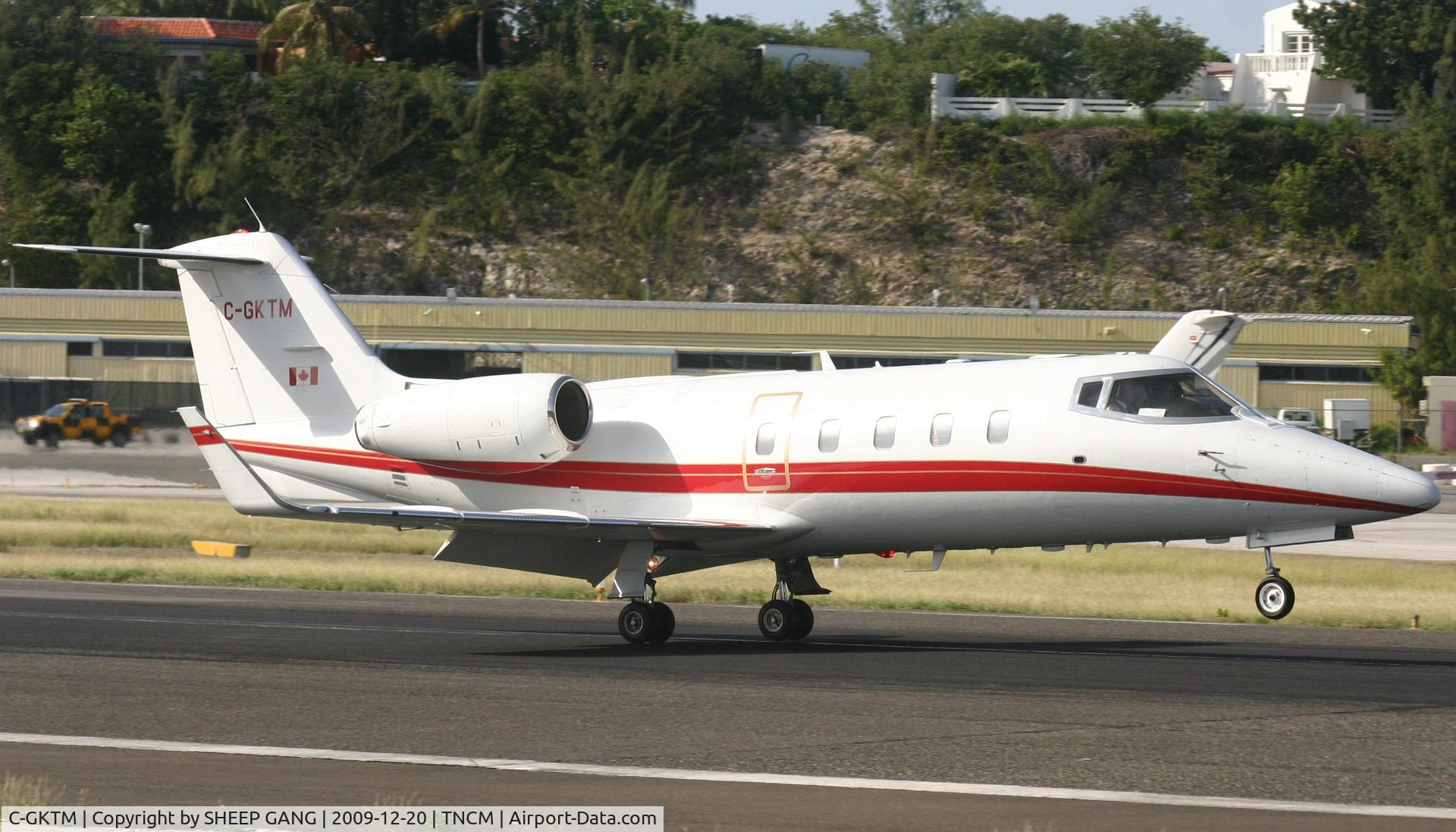C-GKTM, 1982 Learjet 55 C/N 55-076, C-gktm landing at St Maarten