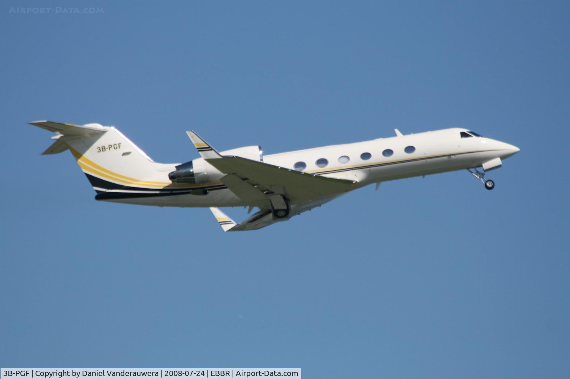3B-PGF, 1988 Gulfstream Aerospace Gulfstream IV C/N 1046, Taking off from RWY 07R