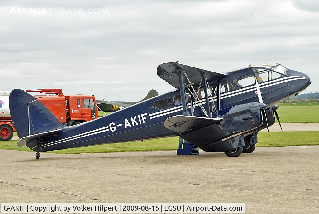 G-AKIF, 1944 De Havilland DH-89A Dominie/Dragon Rapide C/N 6838, at Duxford