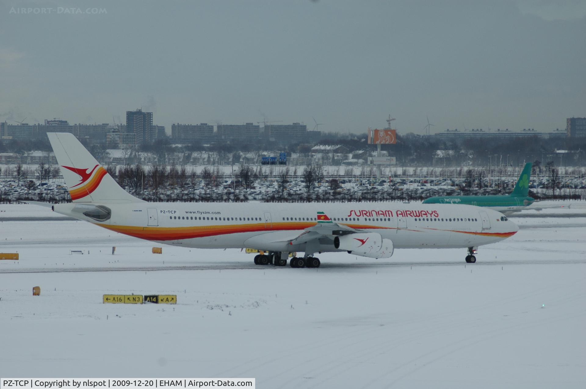PZ-TCP, 1994 Airbus A340-312 C/N 049, First departure in service for Surinam, ex F-GLZG.