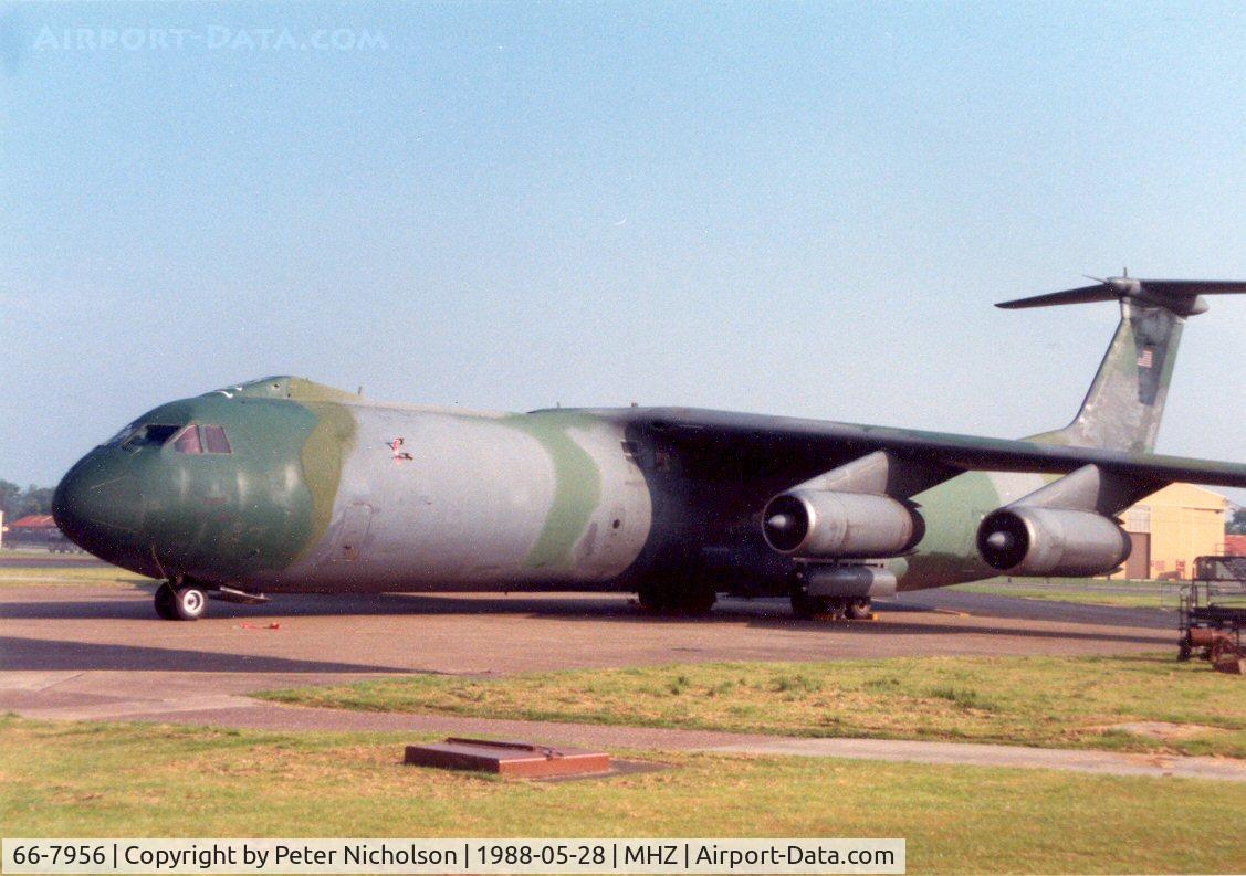 66-7956, 1966 Lockheed C-141B Starlifter C/N 300-6248, C-141B Starlifter of 437th Military Airlift Wing at Charleston AFB on display at the 1988 Mildenhall Air Fete.