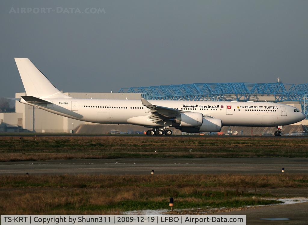 TS-KRT, 2008 Airbus A340-542 C/N 902, Delivery day for the long haul Tunisia Government aircraft... Kingfisher ntu