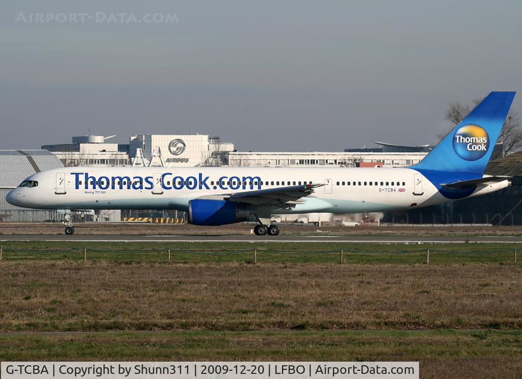 G-TCBA, 1998 Boeing 757-28A C/N 28203, Ready for departure rwy 32R