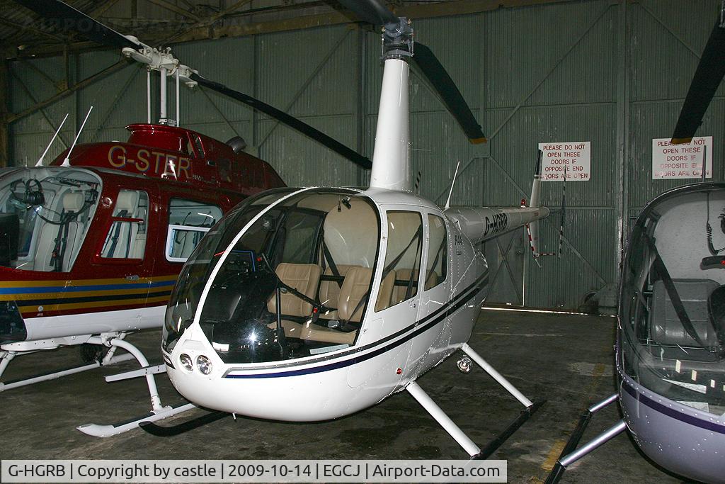 G-HGRB, 2000 Robinson R44 Raven C/N 0776, seen @ Sherburn in Elmet