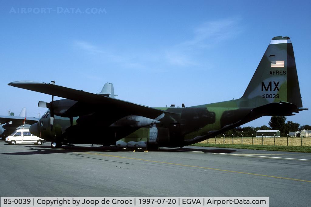 85-0039, 1985 Lockheed C-130H Hercules C/N 382-5080, On the static of the 1996 RIAT. One of few aircraft that could decently be photographed.