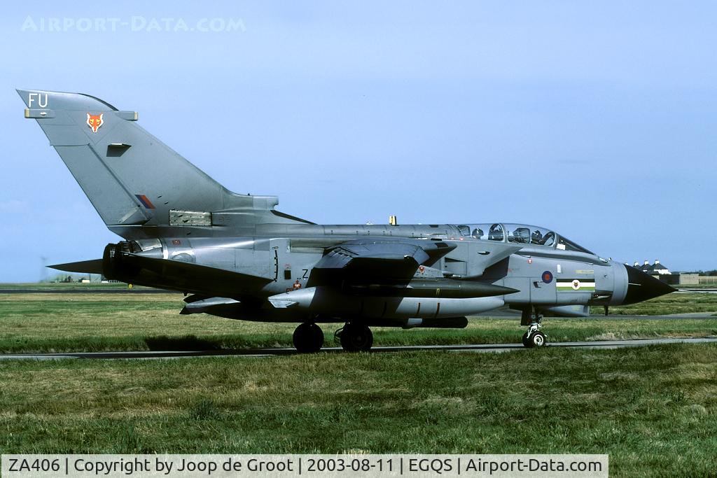 ZA406, 1983 Panavia Tornado GR.4 C/N 217/BS073/3105, 12 Sq ready for departure
