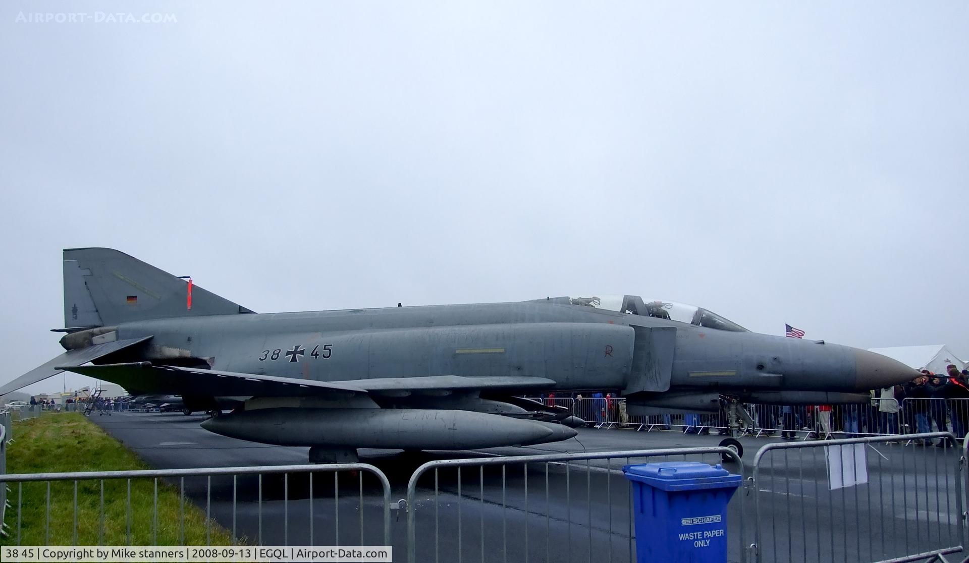 38 45, 1972 McDonnell Douglas F-4F Phantom II C/N 4740, F-4F 38+45 From JG71,Loaded with 3 600gal tanks and 2 MXU-648 Baggage pods under the wings