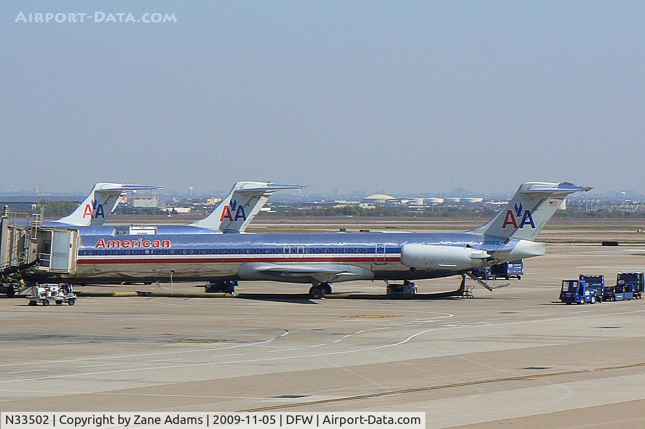 N33502, 1989 McDonnell Douglas MD-82 (DC-9-82) C/N 49739, American Airlines at DFW