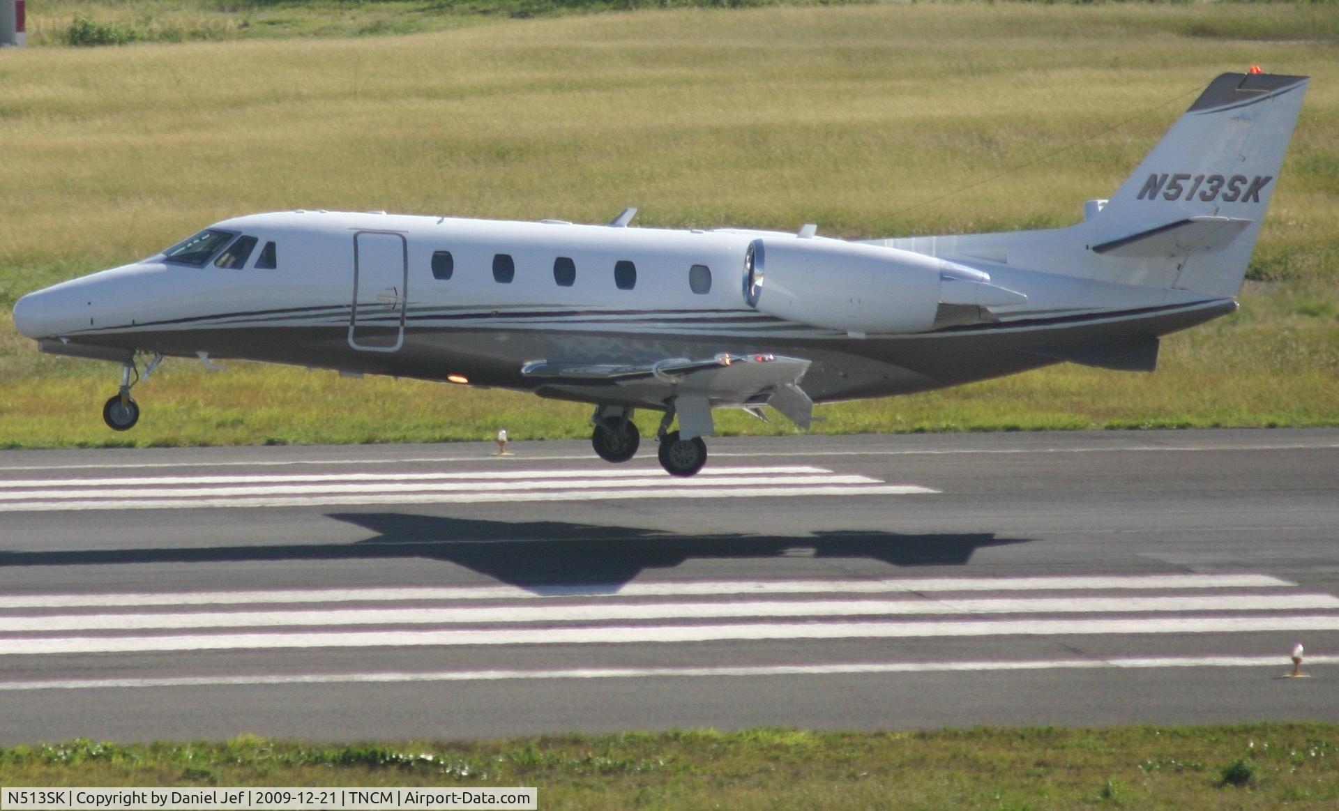 N513SK, 2007 Cessna 560XLS Citation Excel C/N 560-5678, N513SK landing at tncm runway 10