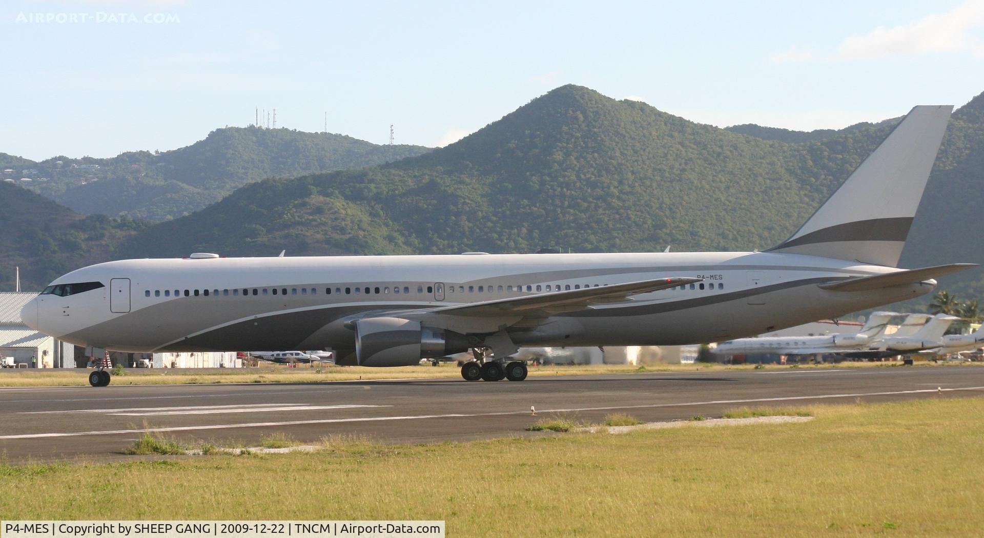 P4-MES, 2003 Boeing 767-33A C/N 33425, P4-MES Exiting the runway on C for parking on the ramp