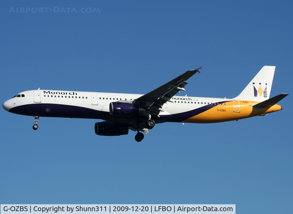 G-OZBS, 2001 Airbus A321-231 C/N 1428, Landing rwy 32L