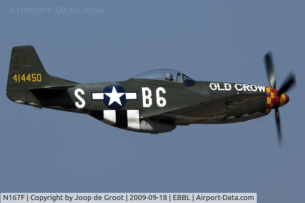 N167F, 1944 North American P-51D Mustang C/N 122-40417, arrival at the 2009 NATO Tiger Meet.