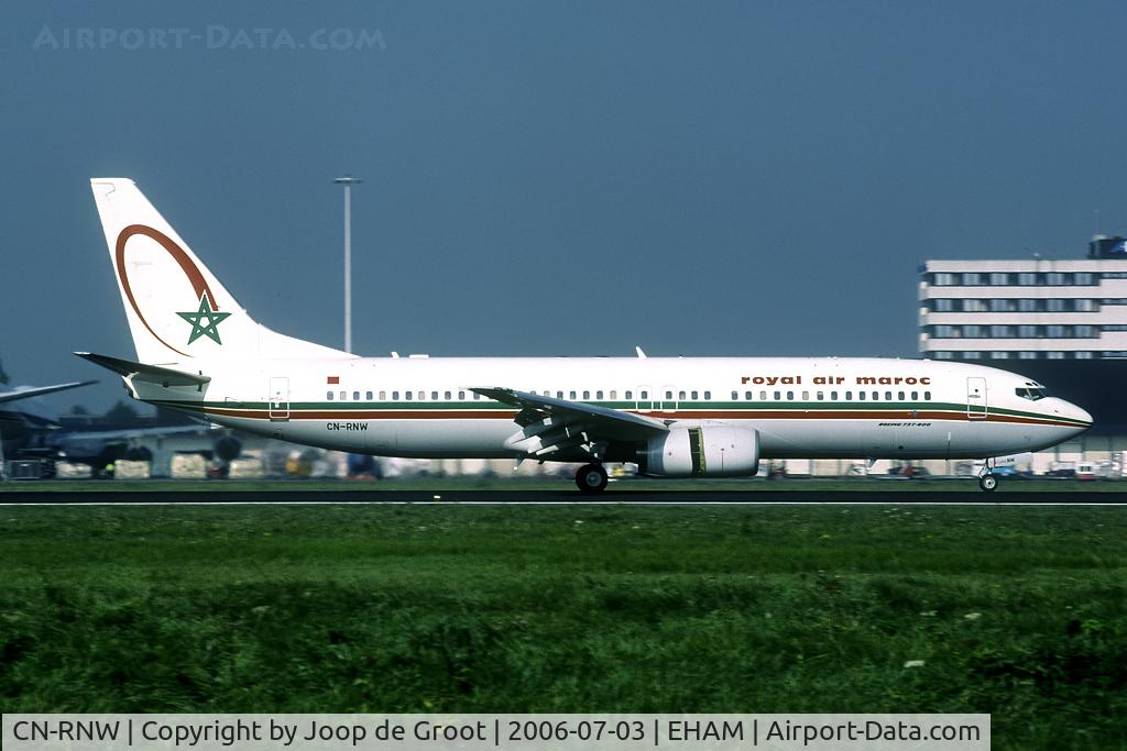 CN-RNW, 2002 Boeing 737-8B6 C/N 33057, arrival at Schiphol