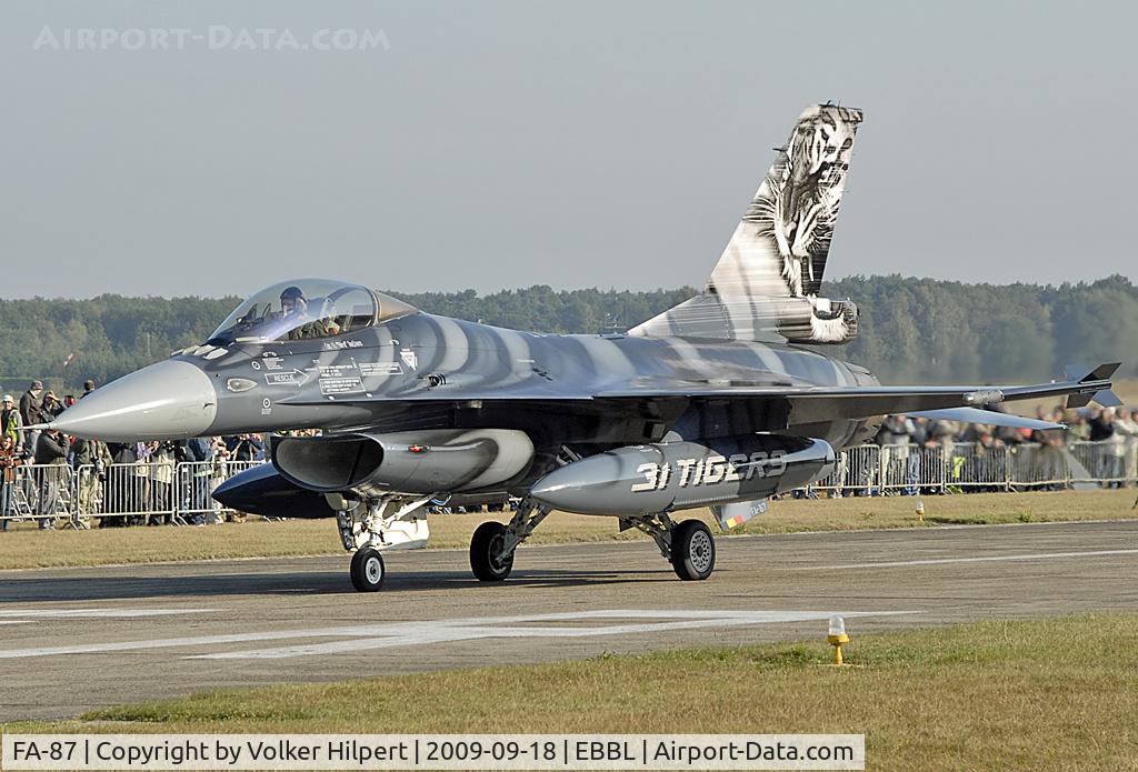 FA-87, SABCA F-16AM Fighting Falcon C/N 6H-87, Tiger Meet