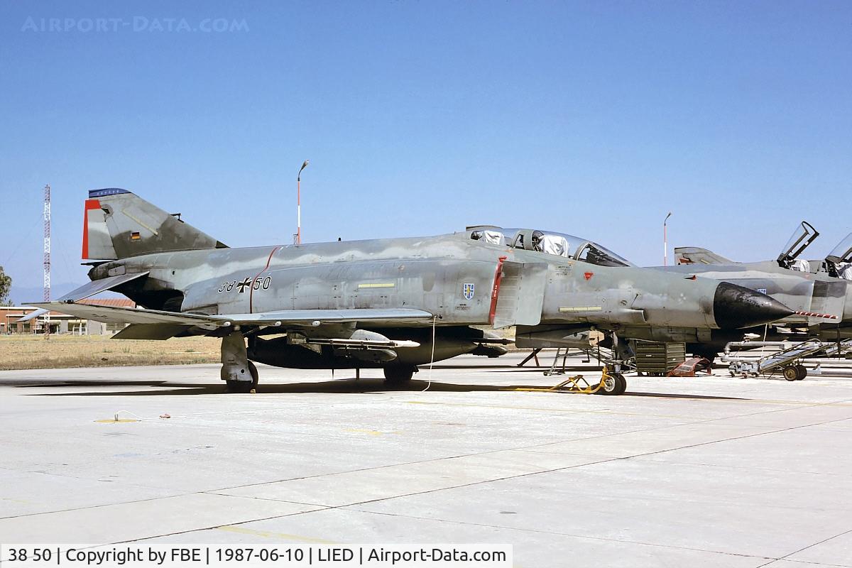 38 50, 1972 McDonnell Douglas F-4F Phantom II C/N 4752, Flightline at Decimomannu