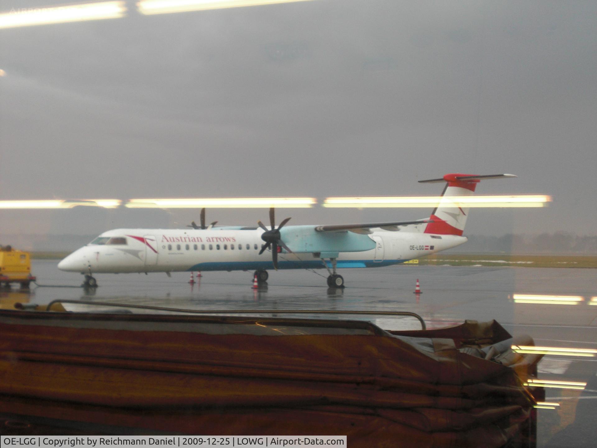 OE-LGG, 2002 De Havilland Canada DHC-8-402Q Dash 8 C/N 4074, Photo was taken from window of the 