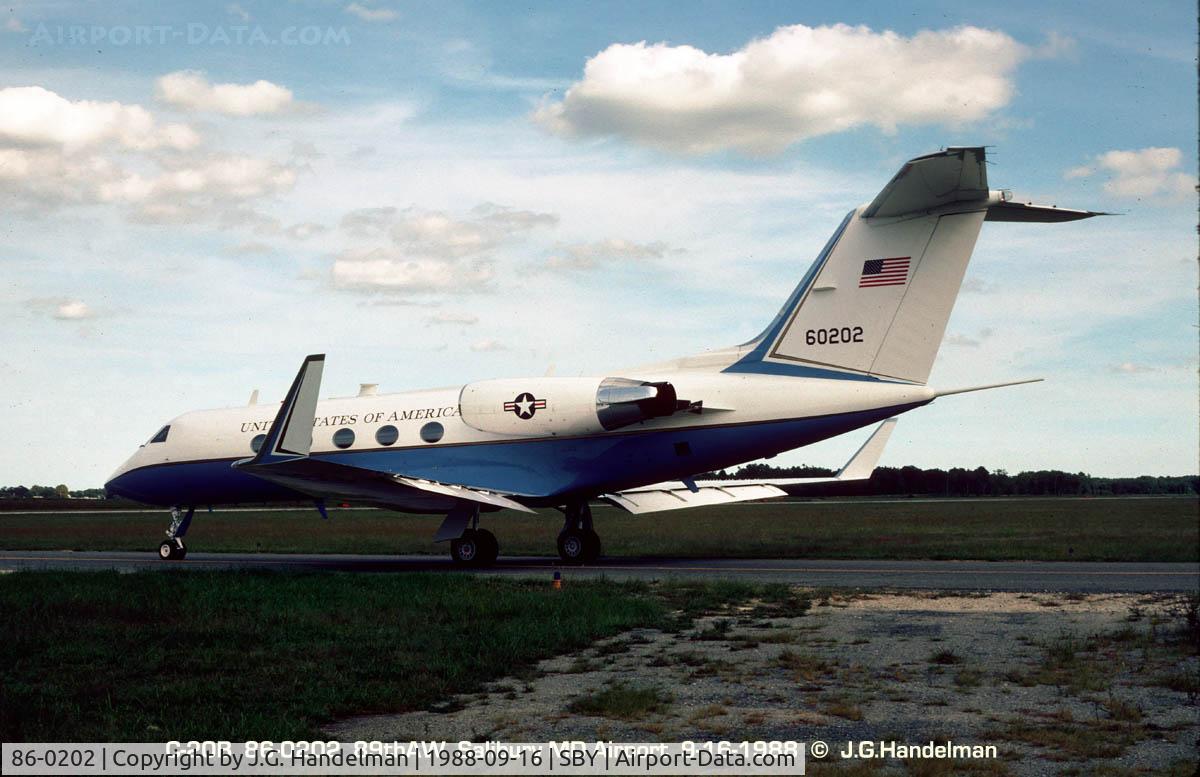 86-0202, 1985 Grumman C-20B Gulfstream III C/N 468, C-20B at Salisbury MD airport