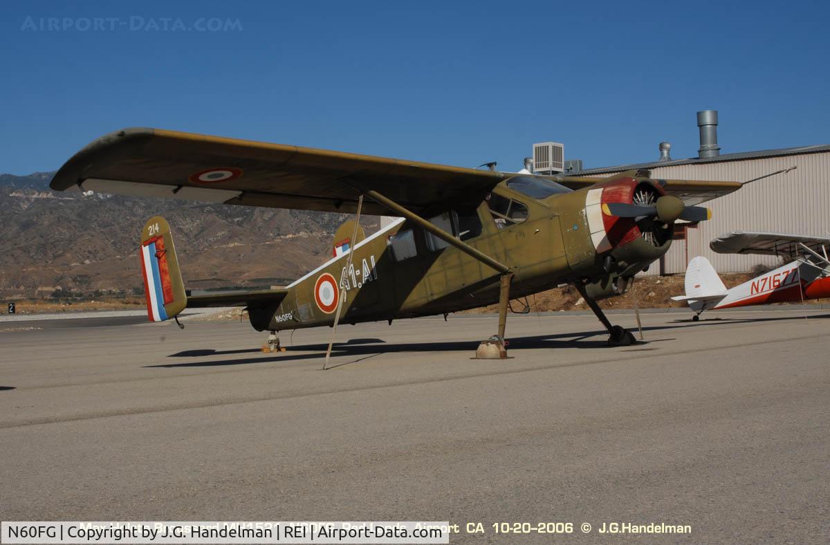 N60FG, Max Holste MH-1521M Broussard C/N 214, at Redlands Airport