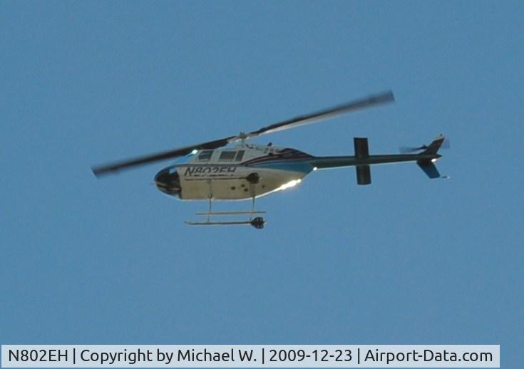 N802EH, Bell 206B-III C/N 2835, Picture taken when helipoter flew overhead