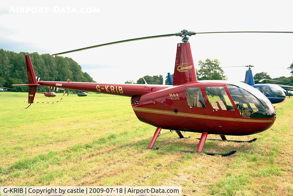 G-KRIB, 2009 Robinson R44  Raven II C/N 12640, seen @ Cholmondeley