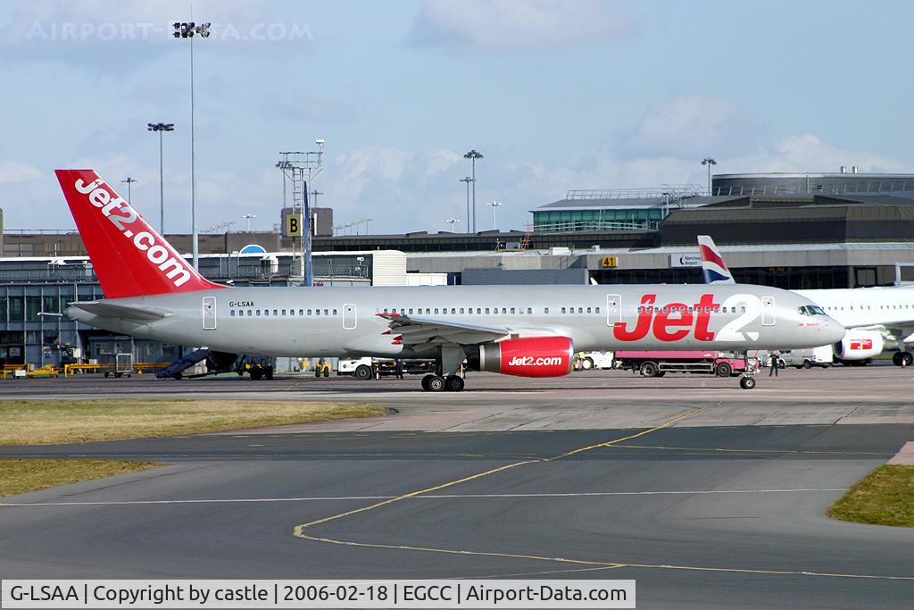 G-LSAA, 1988 Boeing 757-236 C/N 24122, seen @ Manchester