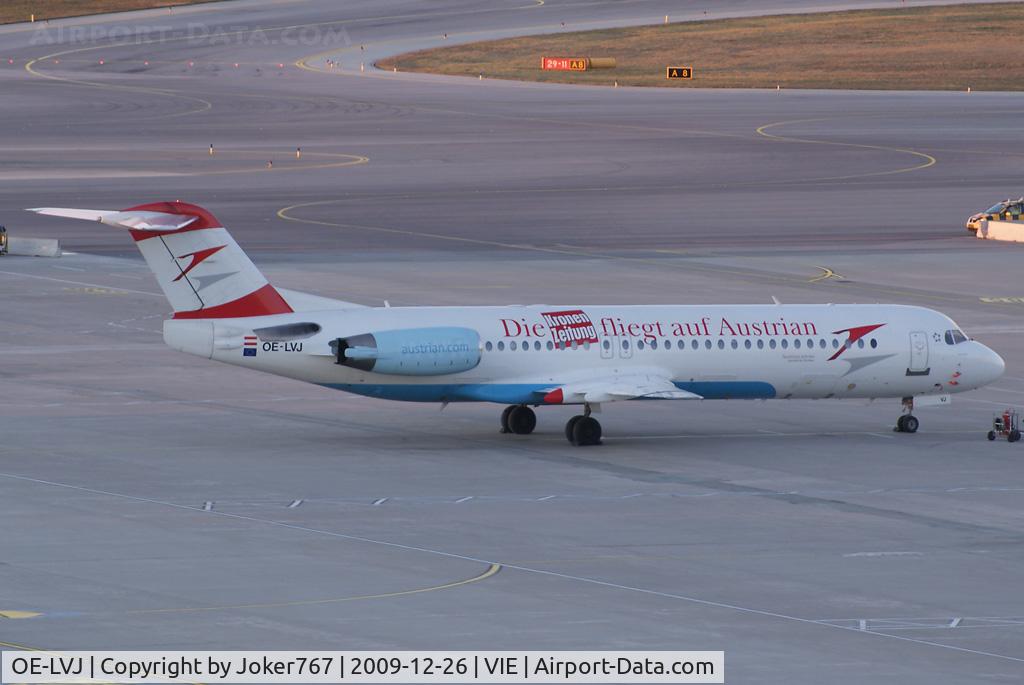 OE-LVJ, 1991 Fokker 100 (F-28-0100) C/N 11359, Austrian arrows Fokker F-100