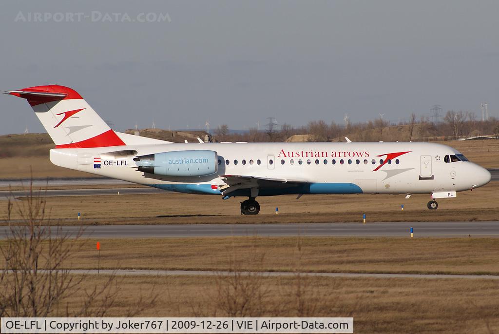 OE-LFL, 1995 Fokker 70 (F-28-0070) C/N 11573, Austrian arrows Fokker F-70