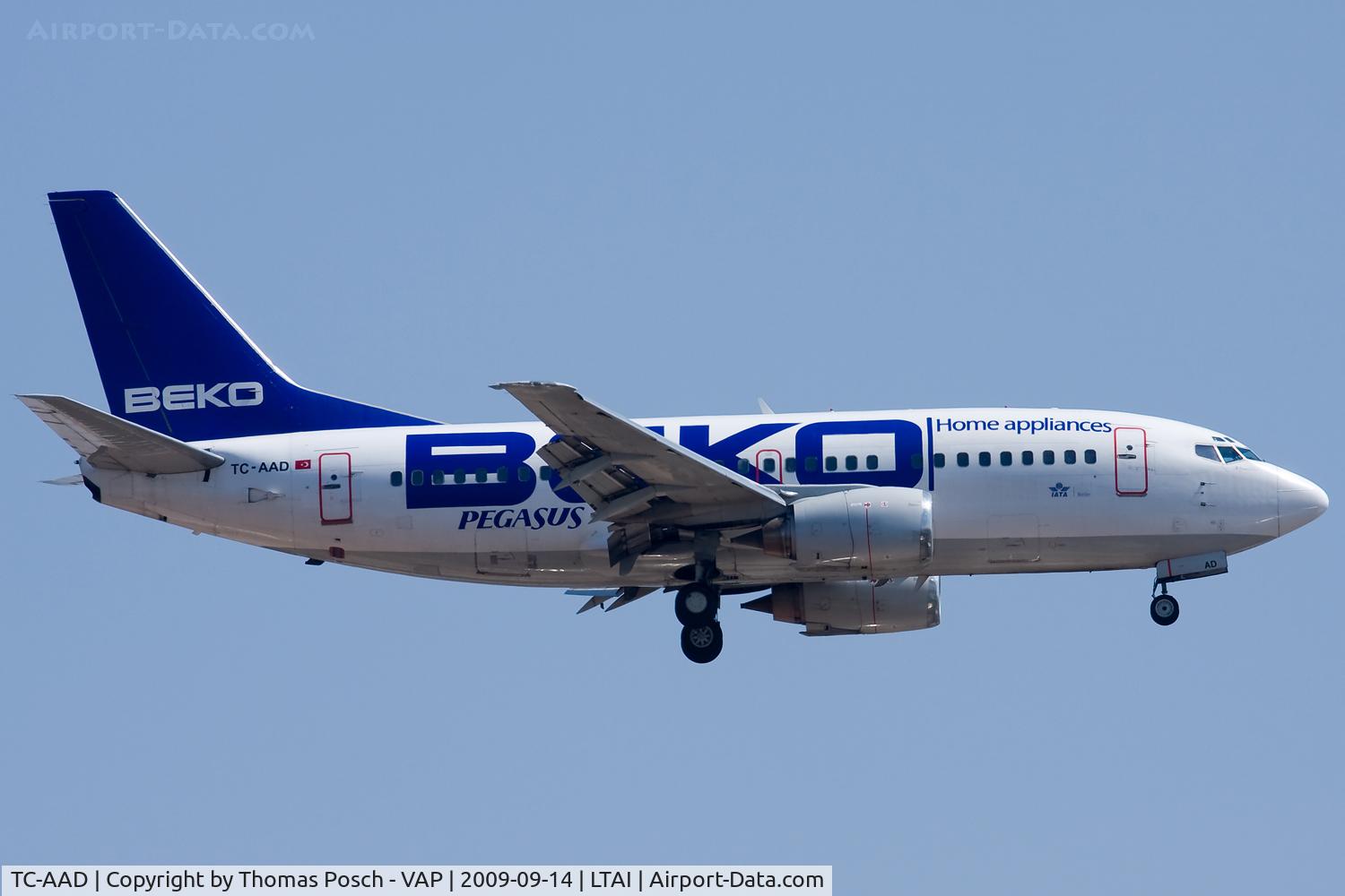 TC-AAD, 1998 Boeing 737-5Q8 C/N 28201, Pegasus Airlines