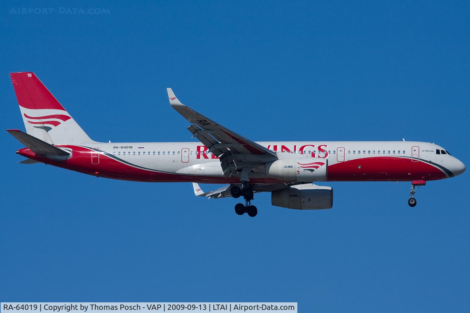 RA-64019, 2000 Tupolev Tu-204-100 C/N 1450741064019, Red Wings Airlines