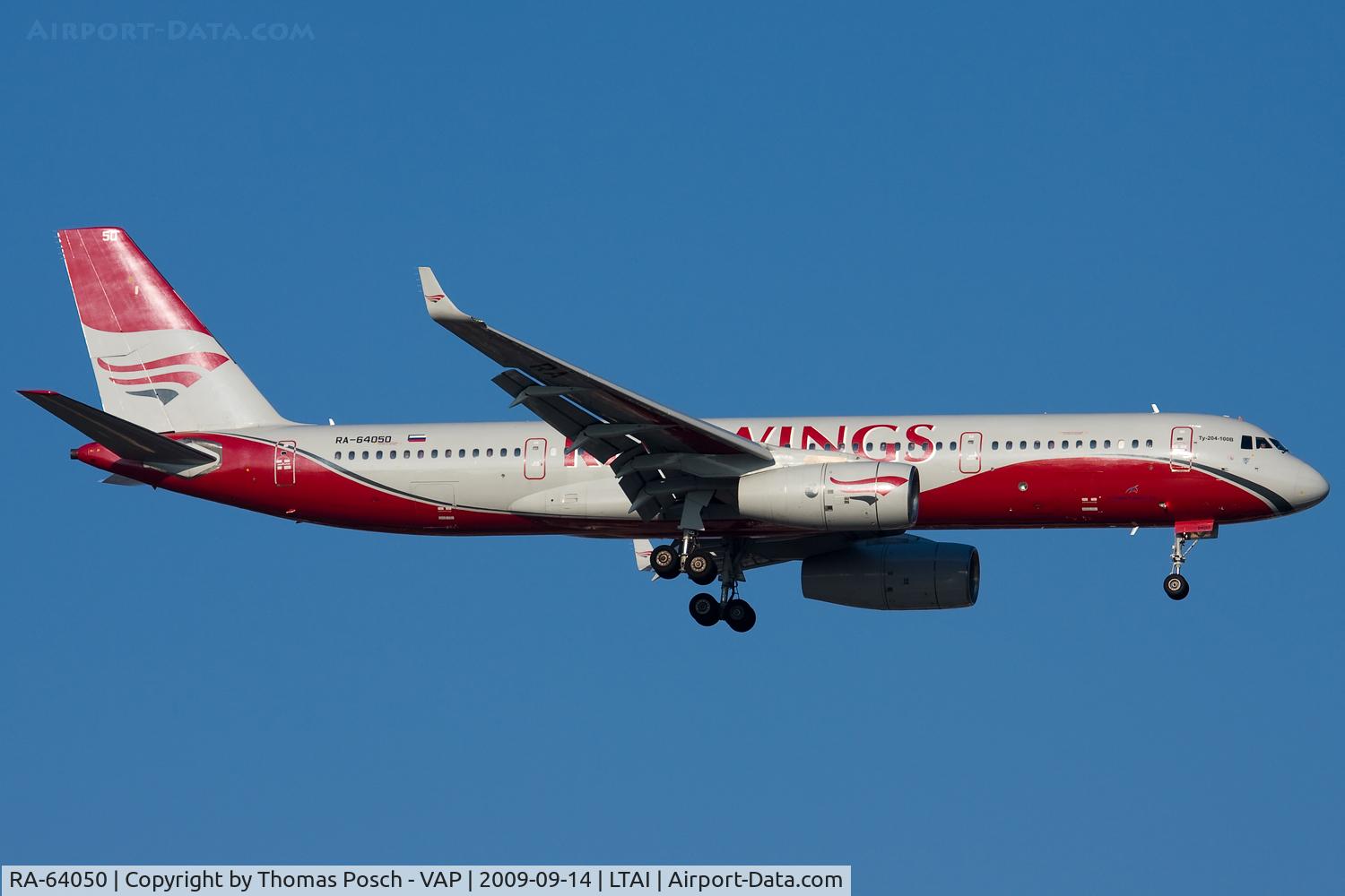 RA-64050, 2009 Tupolev Tu-204-100V C/N 145074-64050, Red Wings Airlines