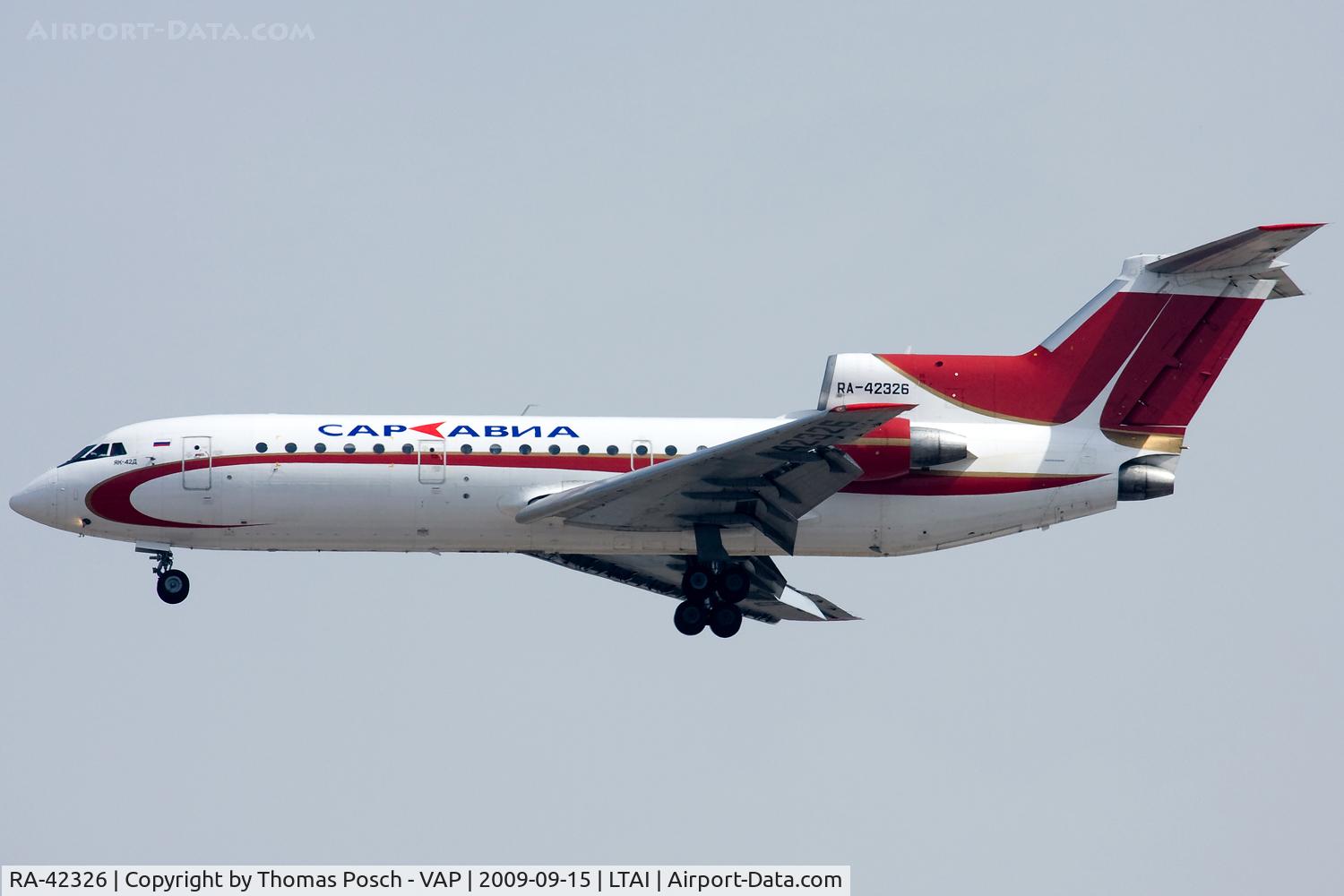 RA-42326, 1985 Yakovlev Yak-42 C/N 4520424402154, Saravia - Saratovskie avialinii
